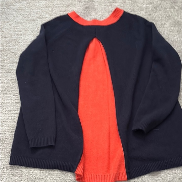 Boden orange & blue Crewneck Sweater Cozy Knit - Picture 2 of 4